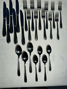 Lenox SUMMERVILLE Stainless Flatware Lot Of 24 - 6 Knives 11 Forks 7 Spoons