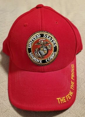 Marine Corps Strapback Hat Red Foto 1 de 4
