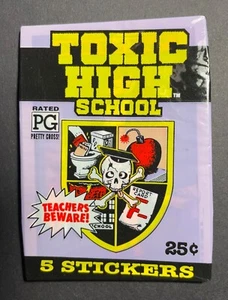 1991 Topps Toxic High School % Aufkleber Lehrer Vorsicht - Bild 1 von 2