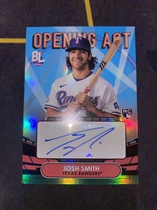 Josh Smith Rookie Auto Texas Rangers Opening Act Big League 