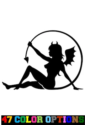 Calcomanía de vinilo pegatina de camión auto computadora portátil - Adulto Pinup Mudflap niñas Sexy Devil v5 Foto 1 de 4