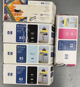 LOT HP 83 680ml UV Ink Cartridge Designjet 5000 C4940A C4942A C4944A C4945A Exp - Picture 1 of 11