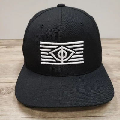 Treaty Oak Hat Cap Snap Back Black Embroidered Flat Bill Green Underbill Mens - Imagem 1 de 4