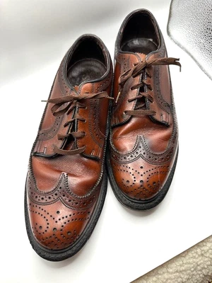 Vestido Oxford Stafford Hombres 10 B Marrón 608-0717 Cuero Punta de Ala Con Cordones Zapato De Colección Foto 1 de 4