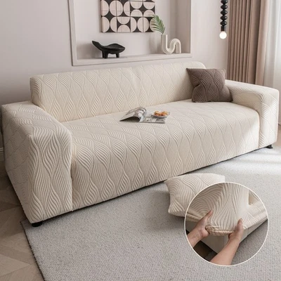 Funda protectora para sofá jacquard de alta elasticidad 1/2/3/4 asiento a prueba de polvo Foto 1 de 4