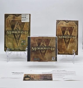 Juego de PC Elder Scrolls III 3 Morrowind 2002 Caja Manual Juego Tarjeta de Registro - Imagen 1 de 23