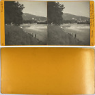Suisse, Thoune, vue prise des bordes de l&#039;Aar Vintage stereo card,  Tirag