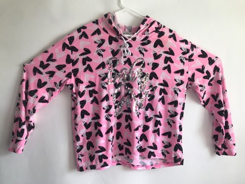 Felpa con cappuccio mentalmente esausta XL paillettes bambina cuore boho San Valentino