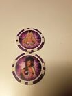 WWE Chipz Lot of 2 " Eve" and "Kelly" 2009 Plastic Poker Chips  Topps Sexy Rare
