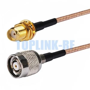 SMA Female to RP-TNC Male Plug (Jack Pin) Connector RF Pigtail Coax RG316 Cable - Zdjęcie 1 z 4