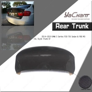 CARBON CSL Style Rear Trunk For 14-19 BMW 3 Series F30 F35 Sedan&F80 M3 BootLid - Picture 1 of 19
