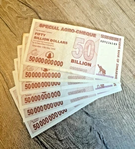 ZIMBABWE 50 BILLION DOLLARS (2008) AGRO CHEQUE - 1 Circulated Note better grade - Picture 1 of 2