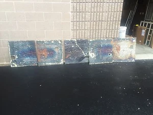 WUNDERSCHÖNE antike viktorianische Zinn Decke gepresste Kante Muster 5-24" Quadrat Stck. IST-ZUSTAND - Bild 1 von 12