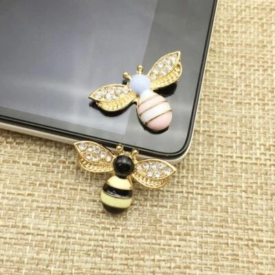 10xDIY Alloy Crystal Rhinestone Bee Flatback Embellishment Craft Button Jewelry - Image 1 of 3