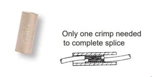 Conectores de cable de empalme a tope paralelo sin aislamiento MVP 25 calibre 18-22 AWG - Imagen 1 de 1