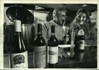 1989 Press Photo Winemaker Mikhail and Milena Brunchteyn Pose With Wine Bottles