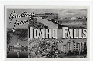 Idaho Falls Greetings LDS Temple Hospital Multi-View Vintage Postcard - Picture 1 of 2