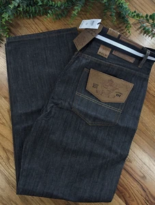 NWT! 42x34 🚨PJ Mark Mens Straight Fit Charcoal Denim Jeans Pants BELTED Pants - Picture 1 of 16