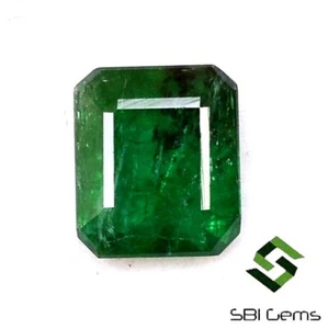 3,51 cts zertifizierter natürlicher Smaragd Achteckschliff 9,60 x 8,30 mm facettierte lose Edelsteine - Bild 1 von 10