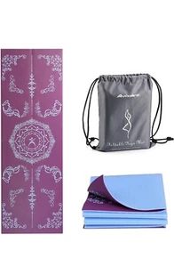 Estera de Yoga Plegable Ecológica PVC Viaje Embalable Doble Cara Antideslizante Impresa - Imagen 1 de 3