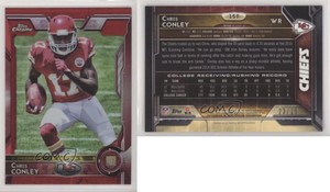 2015 Topps Chrome Rookies Red Refractor /25 Chris Conley #159 Rookie RC