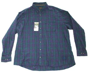 $95 New Madison Creek FLANNEL Shirt Men 2XL XXL Navy Purple Green Gingham Check - Picture 1 of 7