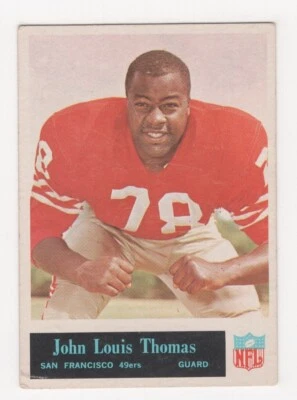 1965 PHILADELPHIA GUM FOOTBALL JOHN LOUIS THOMAS SAN FRANCISCO 49ERS #181 - Image 1 of 2