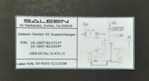 Calcomanía de supercargador Saleen fabricante de equipos originales - Imagen 1 de 2