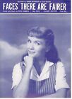 DEBBIE REYNOLDS-FACES THERE ARE FAIRER--SHEET MUSIC-1958-RARE-NEW-MINT CONDITION