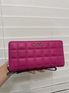 Michael Kors Jet Set Viaje Acolchado Continental Muñequera Cartera (Fruta del Dragón) - Imagen 1 de 6