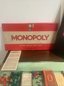 Vintage Monopoly Board Game Original Classic 1961 Parker Bros Waddingtons - Picture 1 of 10