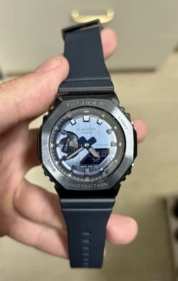 Caja de acero inoxidable azul G-SHOCK GM-2100N-2A 49,3 mm correa de resina azul para hombre... Foto 1 de 3