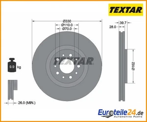 2 St. Bremsscheibe PRO TEXTAR 92145103 für Jeep Cherokee - Bild 1 von 1