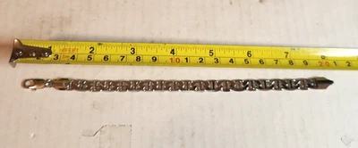 Pulsera Cadena 8" 14KGF Llena de Oro Color Plata Foto 1 de 3