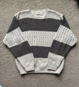 Vintage Eddie Bauer MADE IN USA Knitted Wool Cotton Chunky Knit Oversized Small - Picture 1 of 8