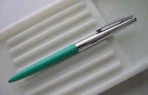 Sheaffer  Ballpoint Pen 203 Green & Chrome  Made In Usa New