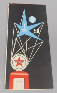 Mapa de la Feria Mundial de Bruselas Caltex Texaco Expo 58 Exposición Internacional Universal - Imagen 1 de 10