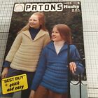 Vintage Patons husky girls sweater knitting pattern no. 1429 26 to 32in 