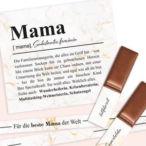 Juego de pegatinas Merci "Mama" autoadhesivo chocolate regalo amor Y062-03 - Imagen 1 de 6