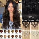 Clip In Real Remy Human Hair Extensions Full Head Russian Highlight Long Short e