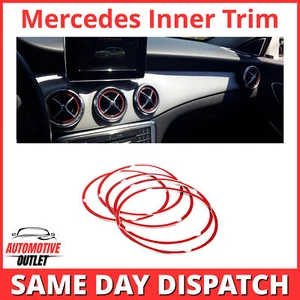 5PCS CONSOLE AIR VENT INNER COVER RING RED FOR MERCEDES BENZ GLA X156 2013-2018 - Picture 1 of 11