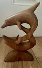 Pre-owned Hand Carved Wooden Dolphin