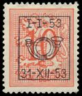 BELGIUM 407q (PO631) - Belgian Lion "1953 Posthorn Precancel" (pa70891)