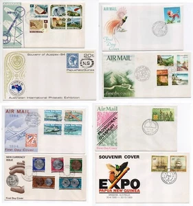 1973 - 1988 Papua New Guinea Various First Day Covers (Eight) - Picture 1 of 2