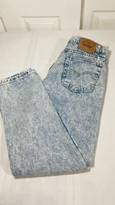 Jeans de mezclilla vintage Levi's 505 unisex 35x30** azul lavado ácido hechos en EE. UU. AÑOS 80 - Imagen 1 de 16