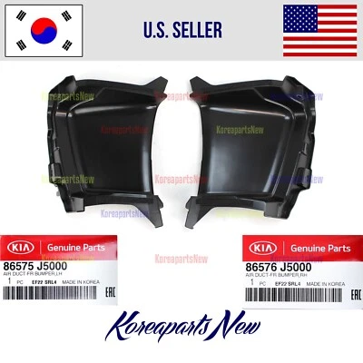 Cortina de aire conducto parachoques delantero izquierda + derecha 2 piezas ⭐OEM⭐ Kia Stinger 2,0 L 2018-2021 Foto 1 de 2