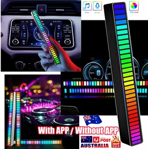 RGB Activated Music Rhythm Lamp Bar Sound Control LED Ambient USB Party DJ Light - Picture 1 of 32