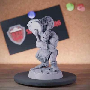 Orc Battle Schlagzeuger Miniatur Fighter Savage Dungeons and Dragons Mini DnD 5e - Bild 1 von 8