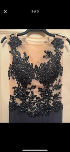 Jovani Black Long Dress Gown Sheer Lace Embellished Applique 6 Black Formal $600 - Picture 1 of 3