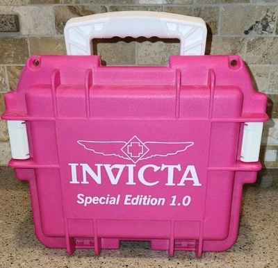 Invicta Special Edition 1.0 Pink 3 Slot Watch Case Fuchsia Ladies Womens - Image 1 of 4